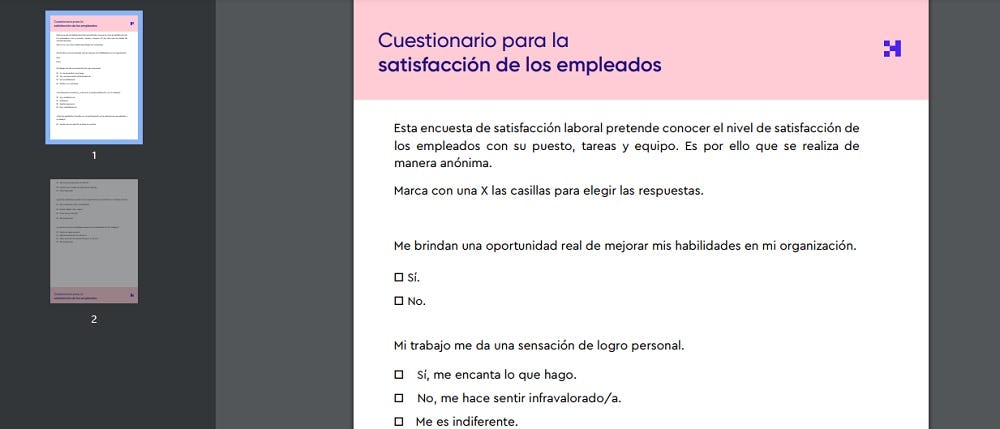 encuesta de satisfaccion laboral gratis