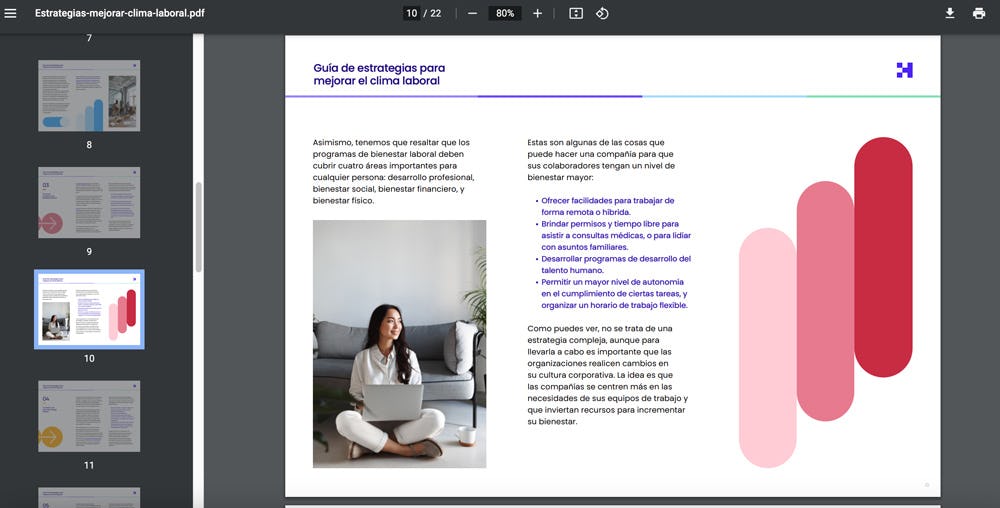ebook sobre estrategias para mejorar el clima laboral 
