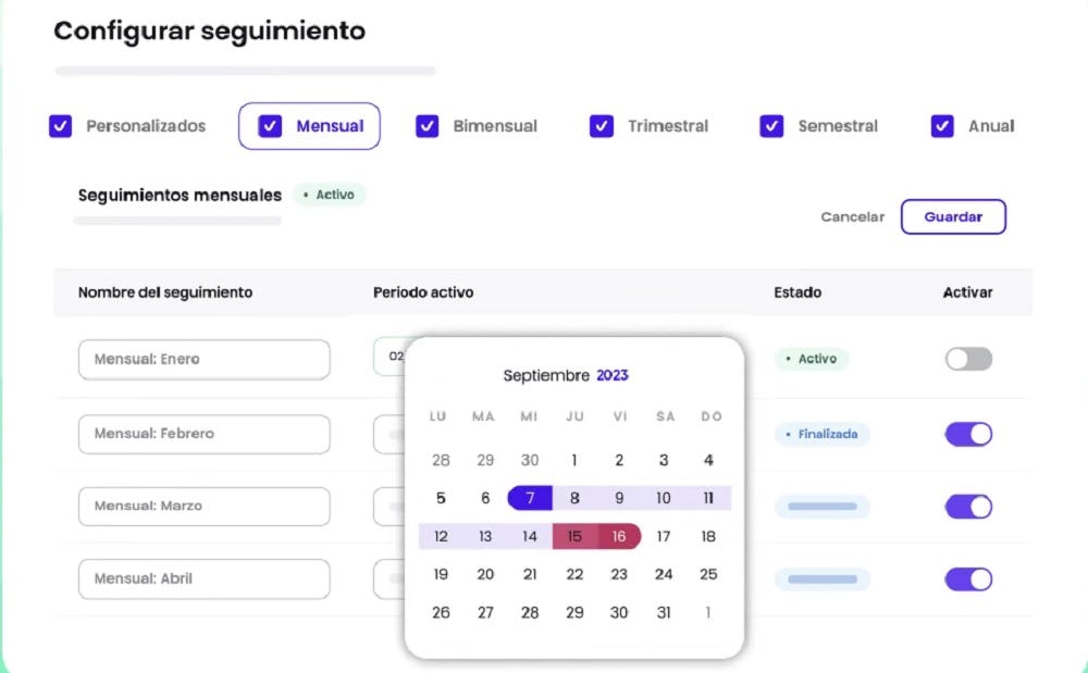 evaluación de desempeño de Crehana