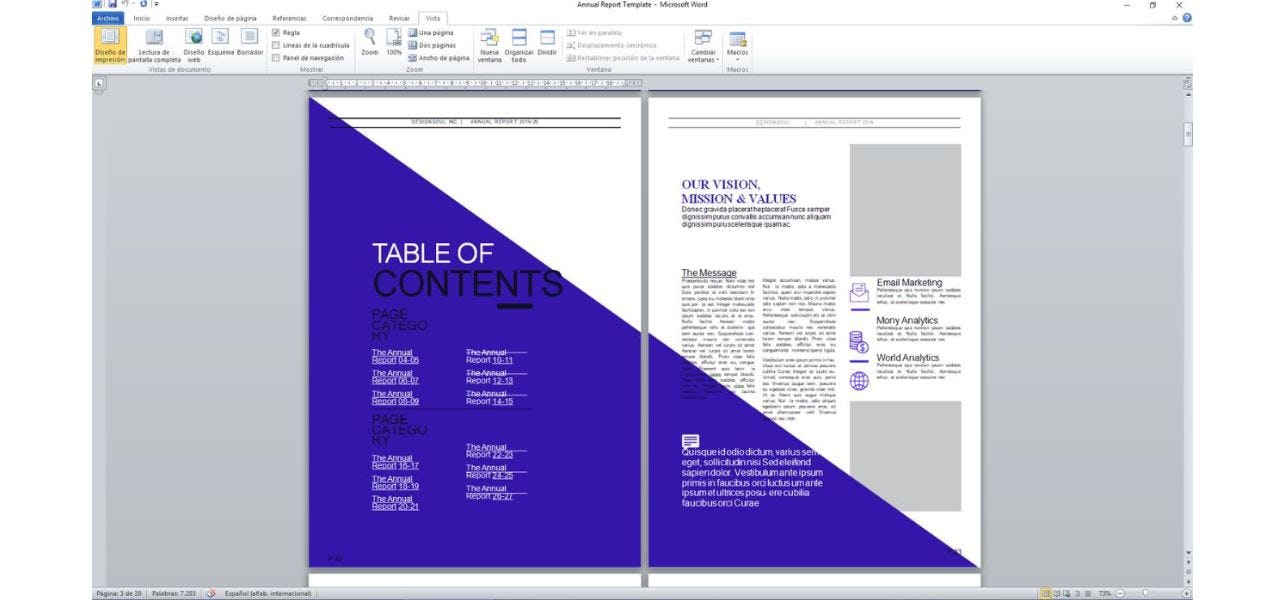 Pack de plantillas para presentar un informe anual del área de RR. HH.