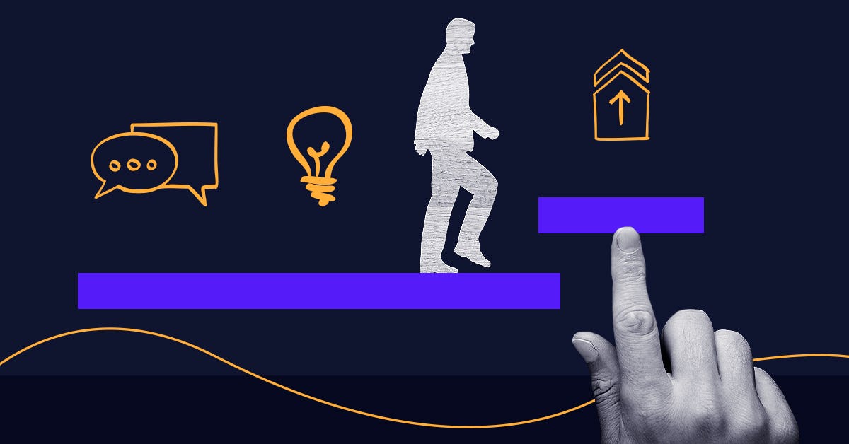 persona ayudando a crecer a otra, mentores