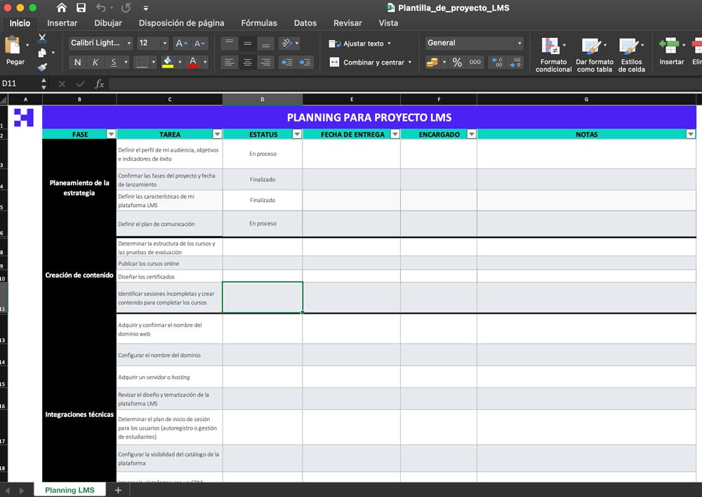 plantilla LMS Crehana