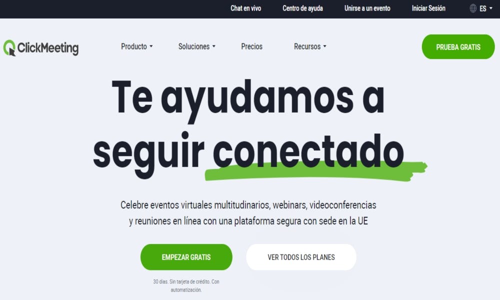 ClickMeeting dentro de los sitios perfectos para completar actividades para reuniones de trabajo