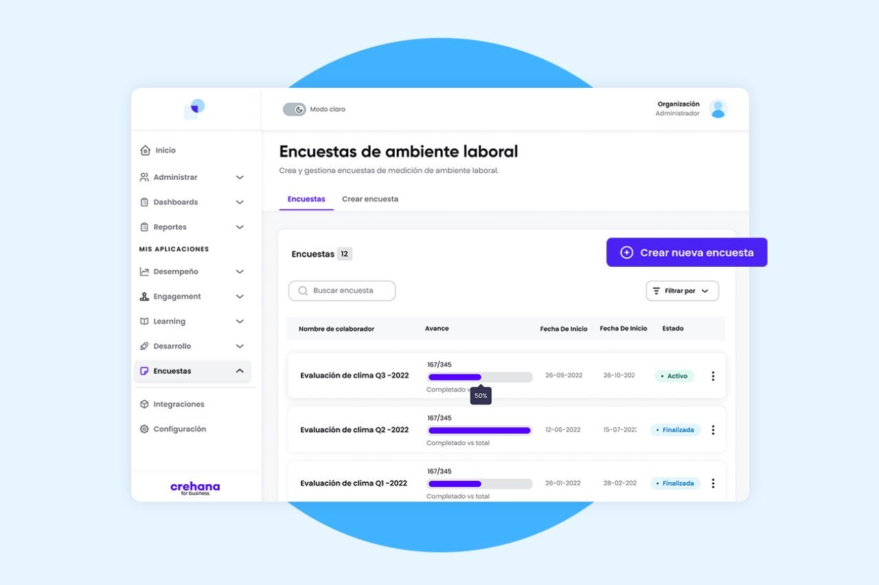 software engagement de Crehana