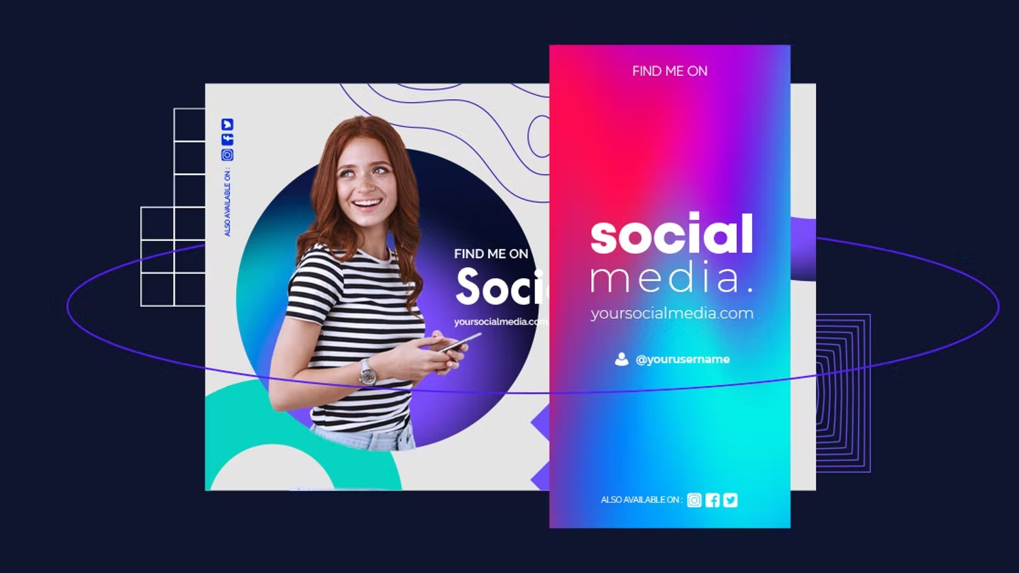 plantilla contacto para redes sociales