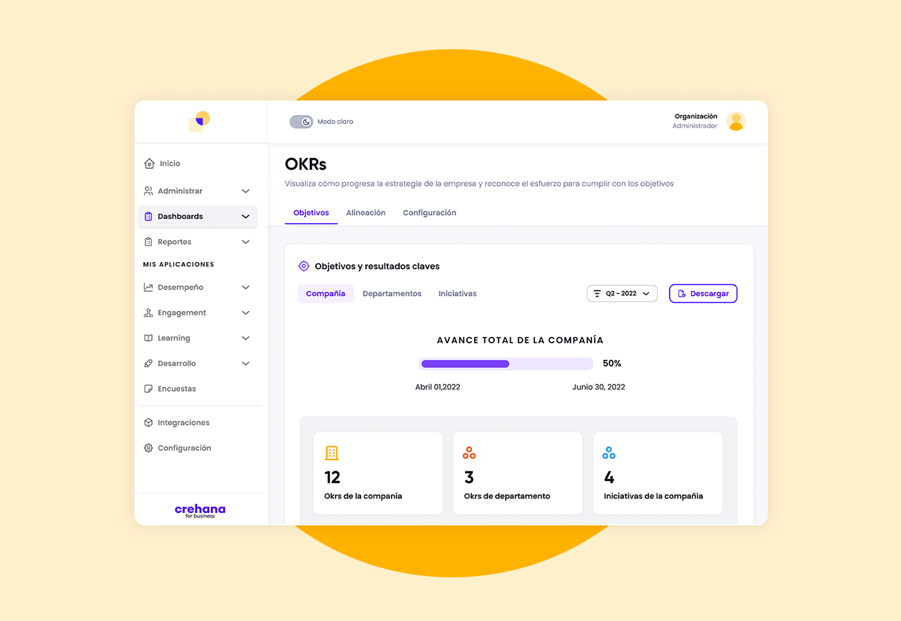 plataforma de desempeño de crehana