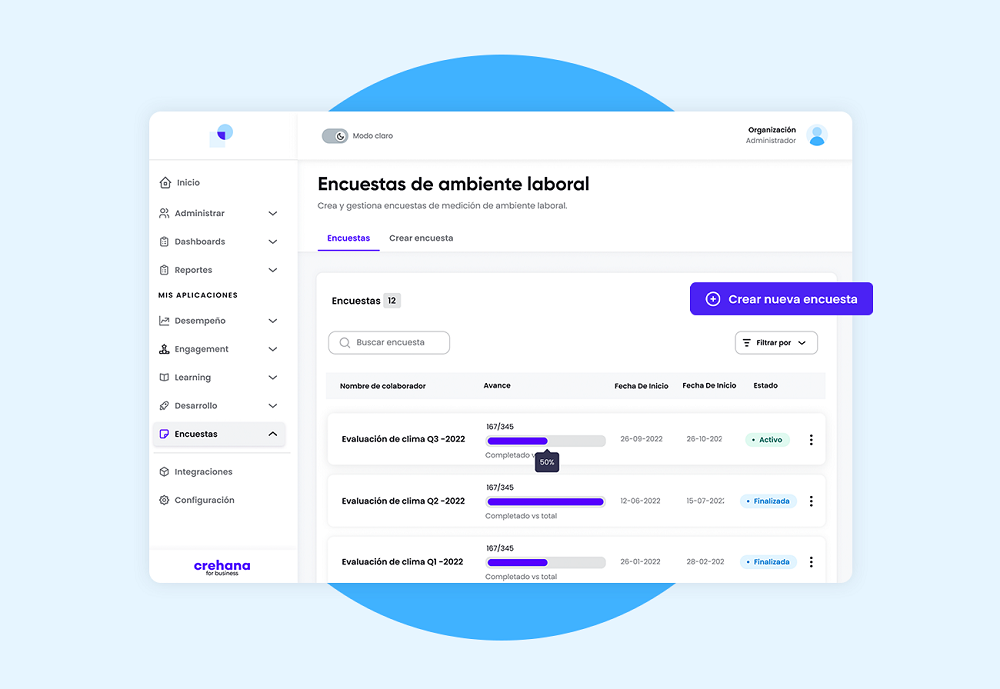 herramienta de engagement crehana